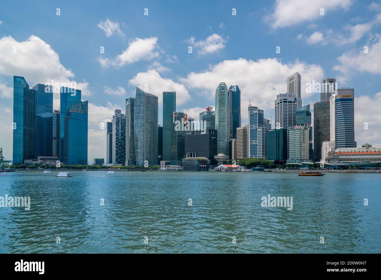 Ville de Singapour, SINGAPOUR - 10 FÉVRIER 2017 : quartier financier de Singapour dans le quartier central, vue de Marina Bay. La zone centrale entoure le Banque D'Images
