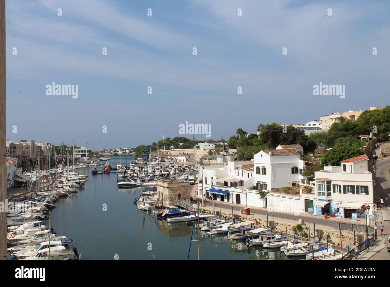 Vue sur le port de Ciutadella, Minorque Banque D'Images