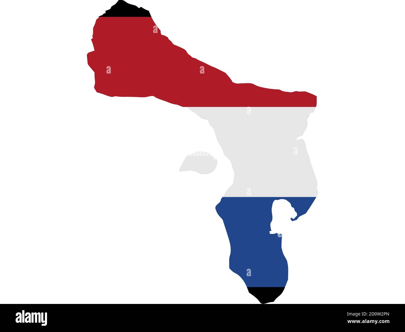 Drapeau sous forme de pays géographique, Bonaire, Saint Eustache et Saba, Amérique latine et Caraïbes, Caraïbes, Amériques Banque D'Images