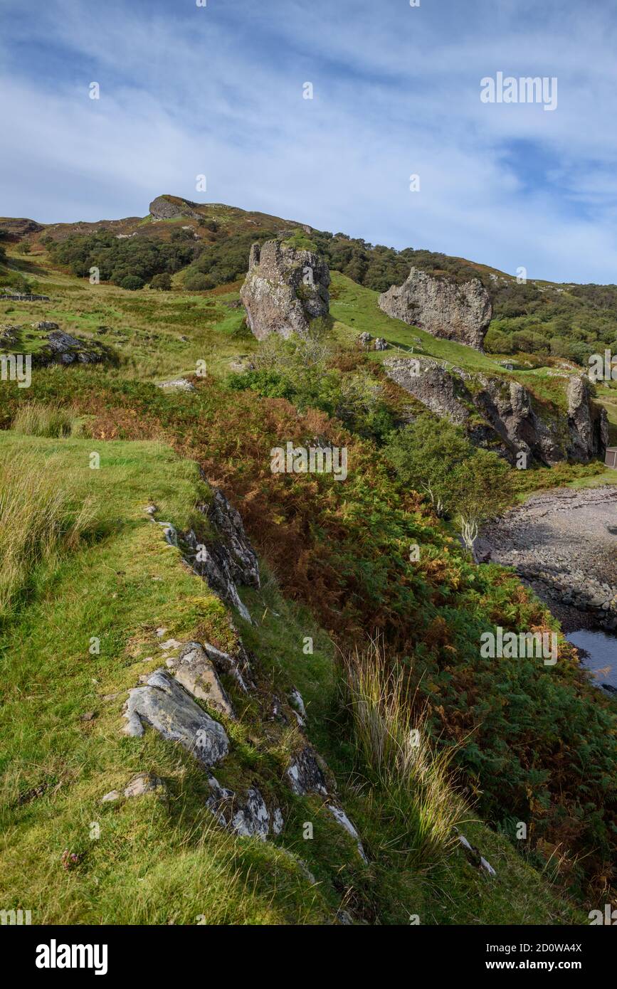 Château de Brochel sur l'île de Raasay en Écosse Banque D'Images