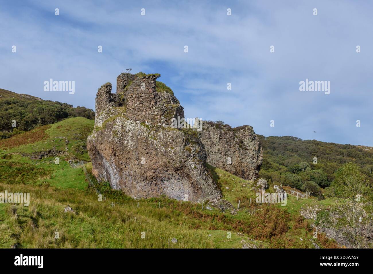 Château de Brochel sur l'île de Raasay en Écosse Banque D'Images