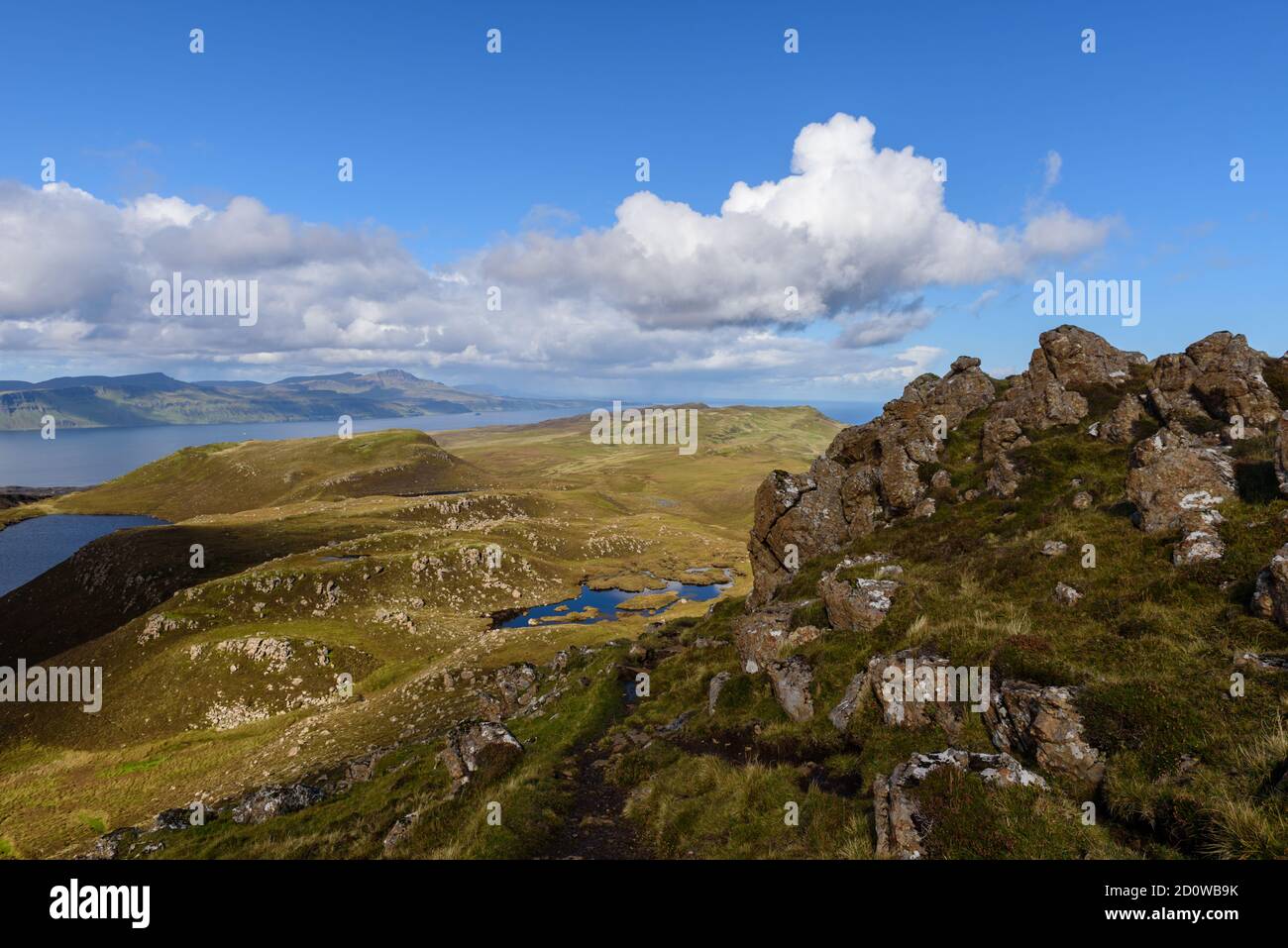 La vue vers le nord depuis le sommet de Dun Caan on L'île de Raasay Écosse Banque D'Images