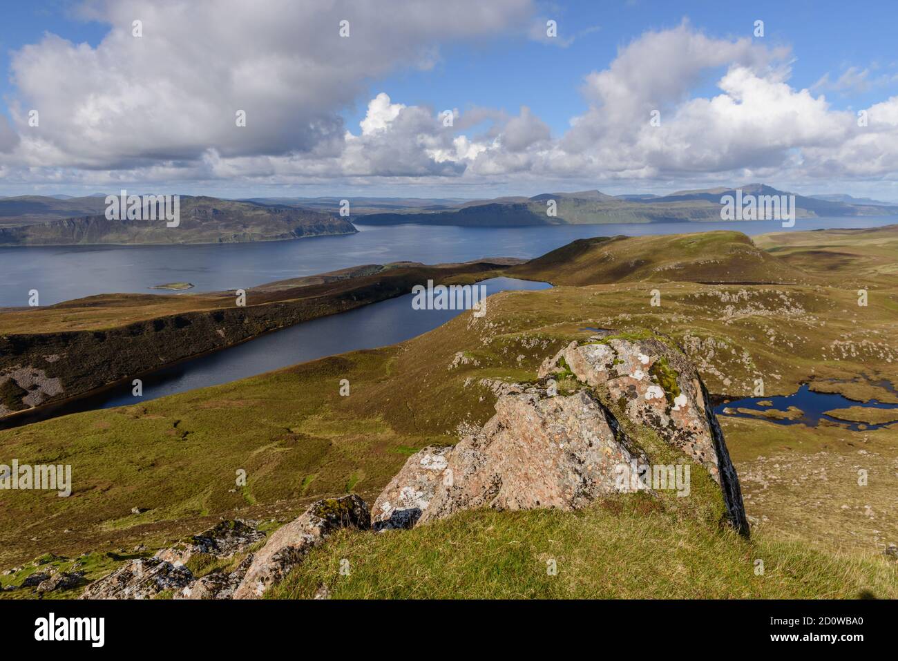 La vue vers le nord depuis le sommet de Dun Caan on L'île de Raasay Écosse Banque D'Images