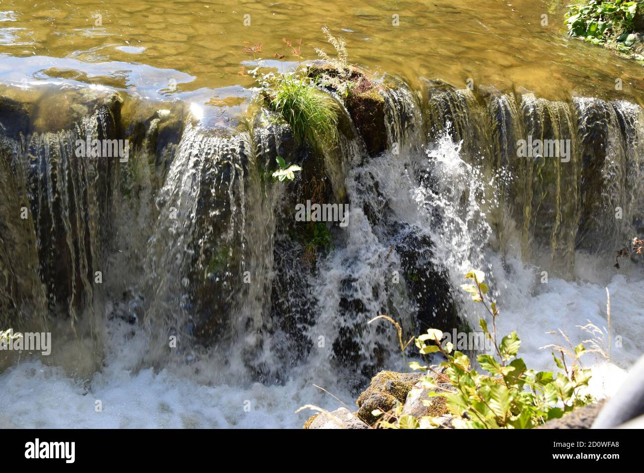 Wasserspiele - Plutogrotte, Teufelsbrücke et le temple de Jussow Banque D'Images