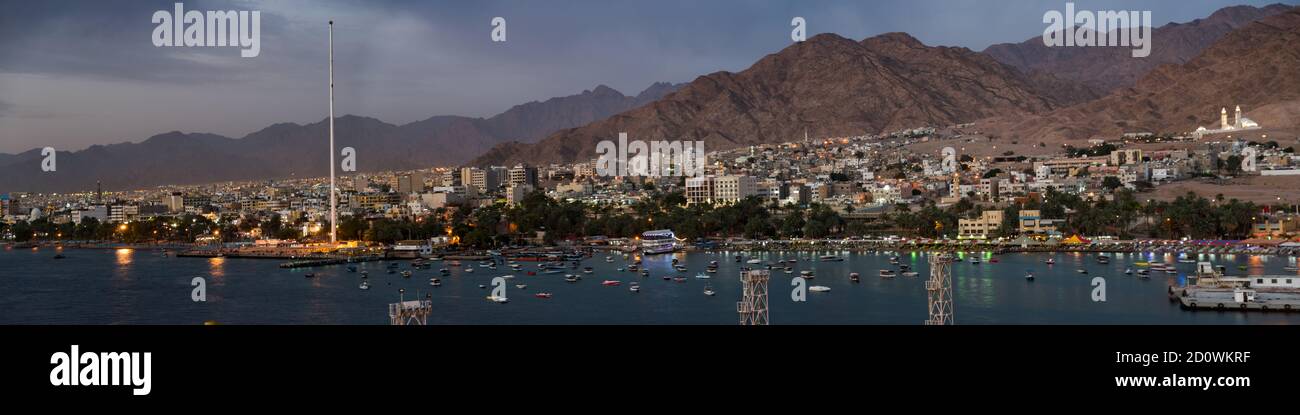 Port d'Aqaba, Jordanie Banque D'Images
