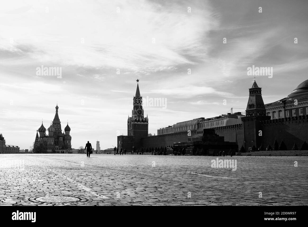Cathédrale Saint-Basile et le Kremlin sur la place Rouge, ville de Moscou, Russie Banque D'Images
