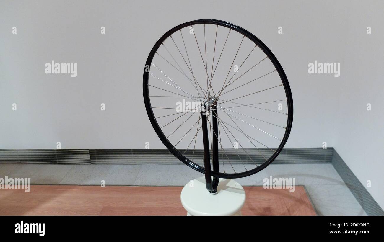 « la roue du vélo » de Marcel Duchamp en 1929 - 2013. « la route de la bicyclette » est une œuvre de l'artiste Marcel Duchamp, créée à Paris en 1913. Il Banque D'Images