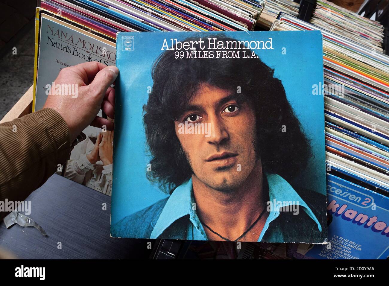 Album LP: Albert Hammond - 99 miles de L.A., Banque D'Images