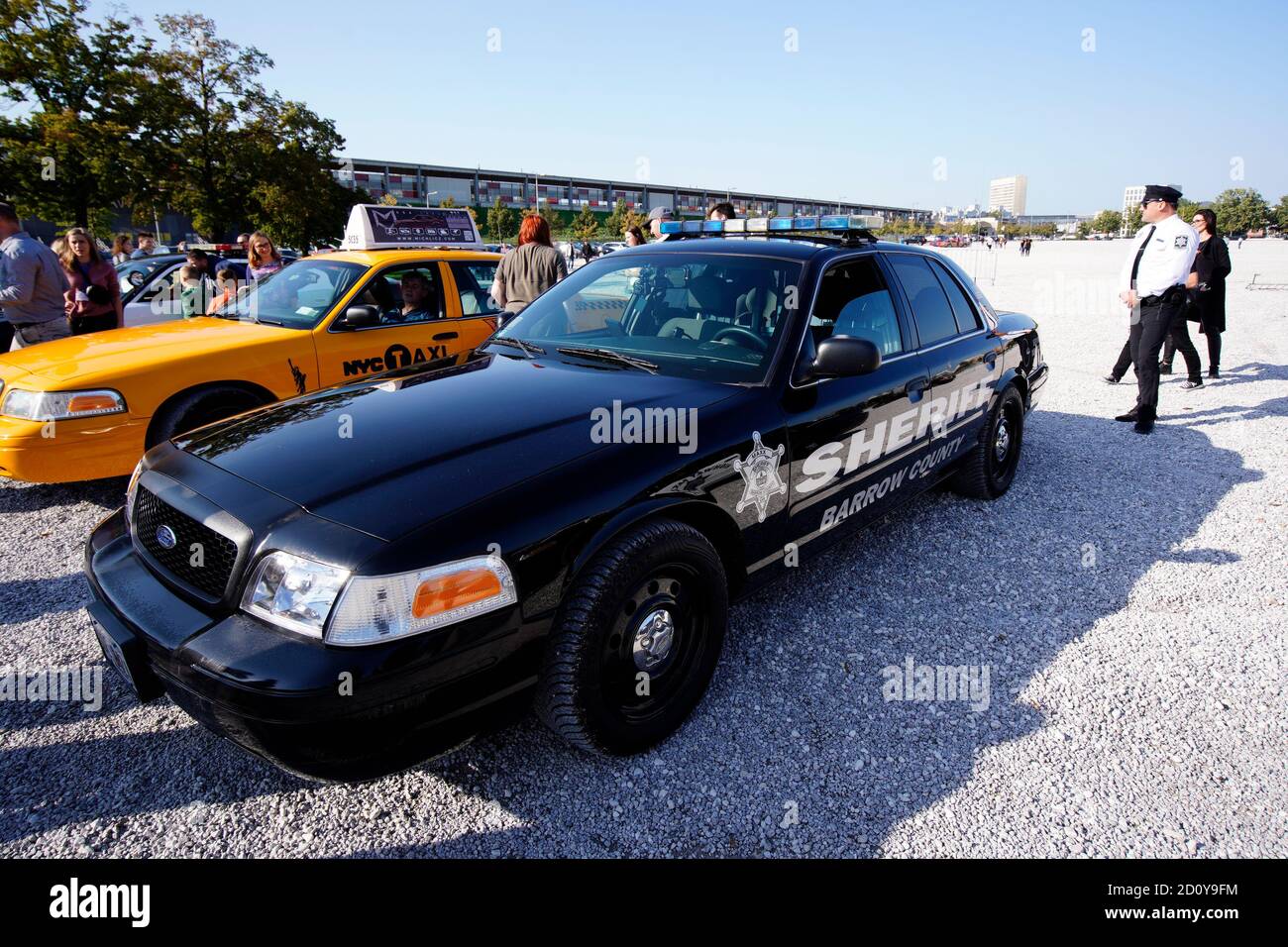 Un intercepteur Ford Crown Victoria est vu lors de la parade des voitures de police américaine à Varsovie, en Pologne, le 3 octobre 2020. Samedi à Enthousiasts gath Banque D'Images