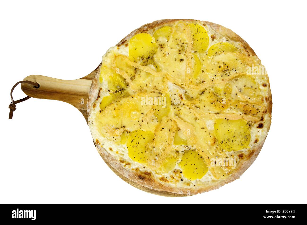 Tarte au fromage Munster sur fond blanc Banque D'Images Tarte au fromage Munster sur fond blanc Banque D'Images
