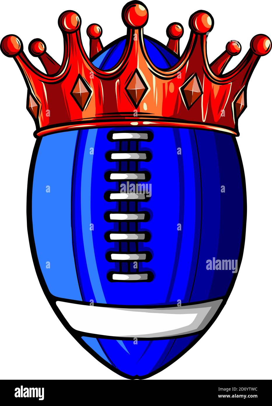 Illustration d'une balle de football américaine portant une couronne dorée. Vector Illustration de Vecteur