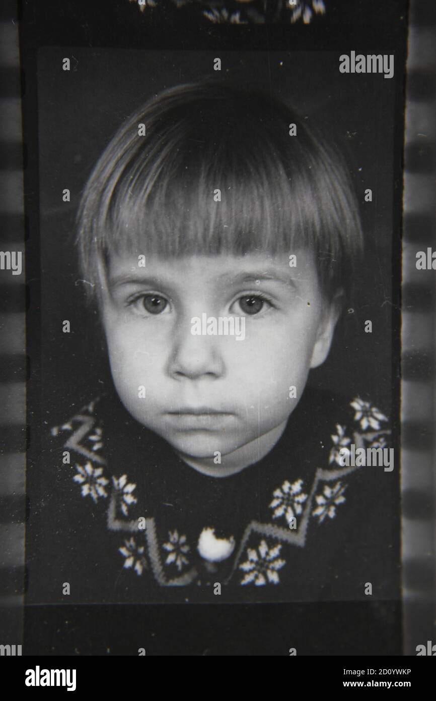 Bol Vintage Années 60 – Visage De Fillette, Céramique, Enfant, Sans Marque
