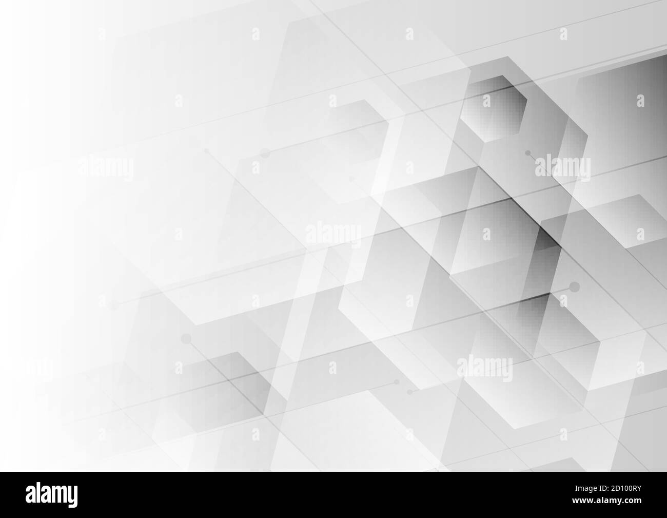 Arrière-plan abstrait hexagonal blanc et gris avec ligne diagonale, Technology Digital concept. Illustration vectorielle Illustration de Vecteur
