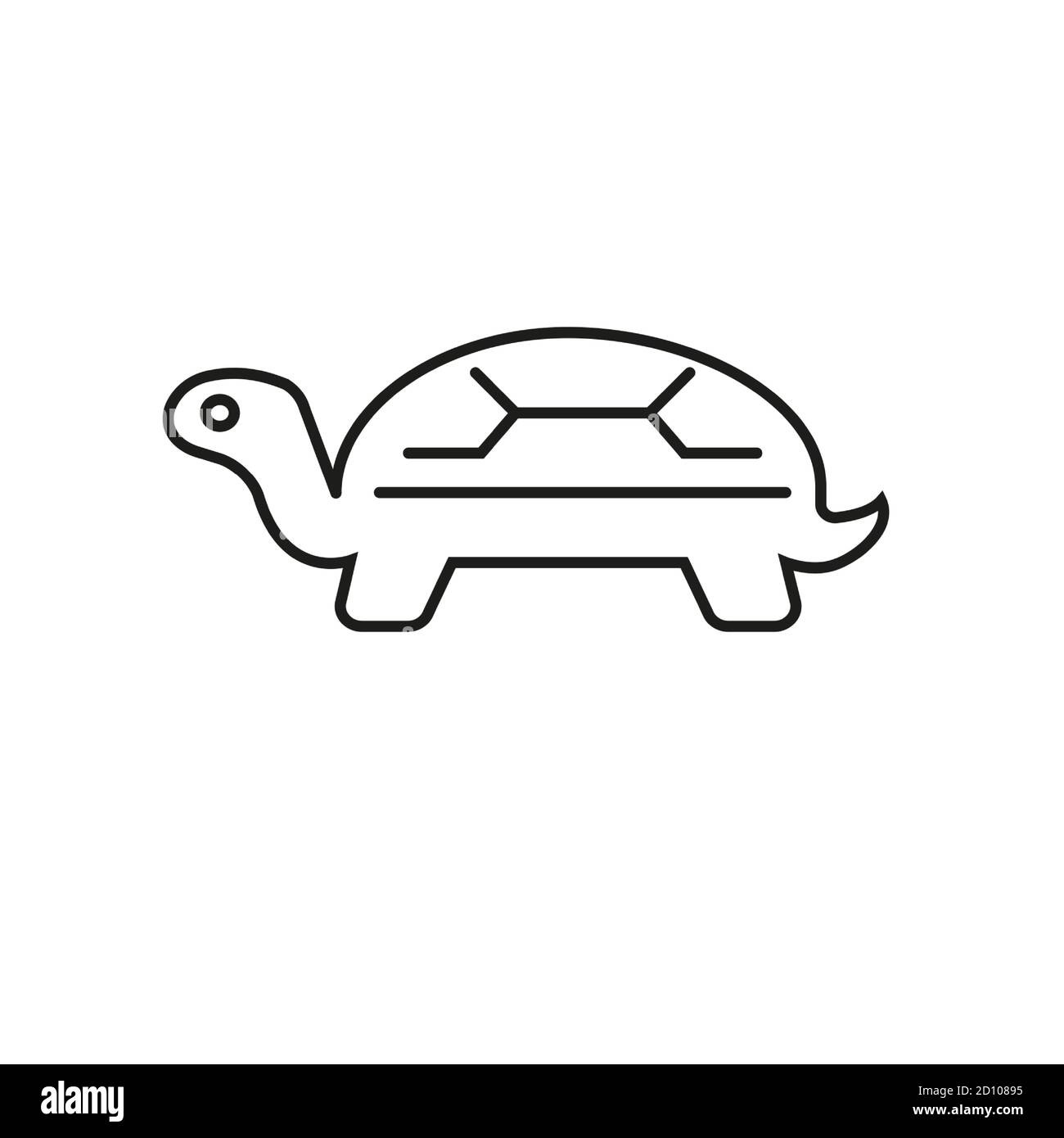 icône en forme de tortue de l'icône en forme de vétérinaire pour le concept mobile et les applications web. L'icône en forme de tortue fine peut être utilisée pour le Web et les mobiles. Icône Premium sur blanc Illustration de Vecteur