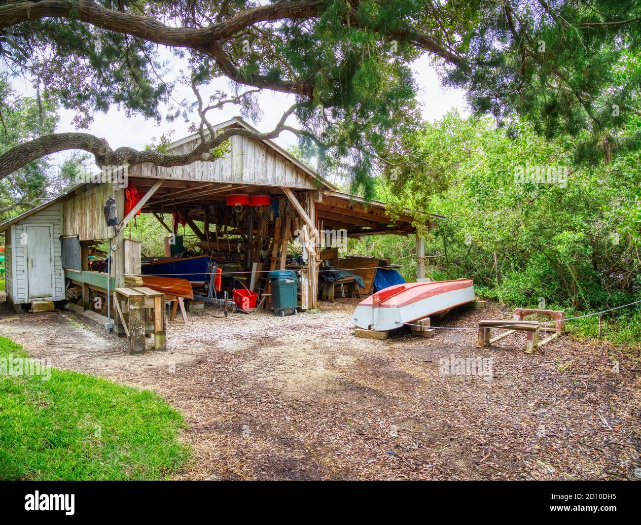 Pioneer Boat Yard à Historic Spanish point à Osprey, Floride Aux États-Unis Banque D'Images