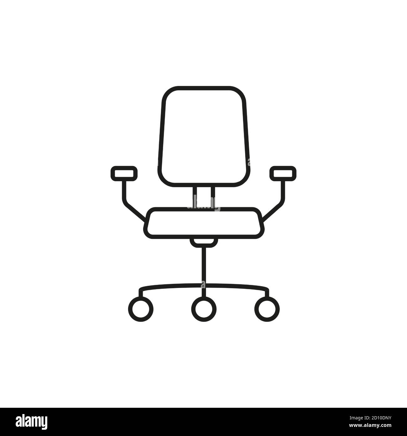icône de chaise de bureau élément de l'icône de mobilier pour le concept  mobile et les applications web. L'icône de chaise fine peut être utilisée  pour le Web et le mobile. Icône