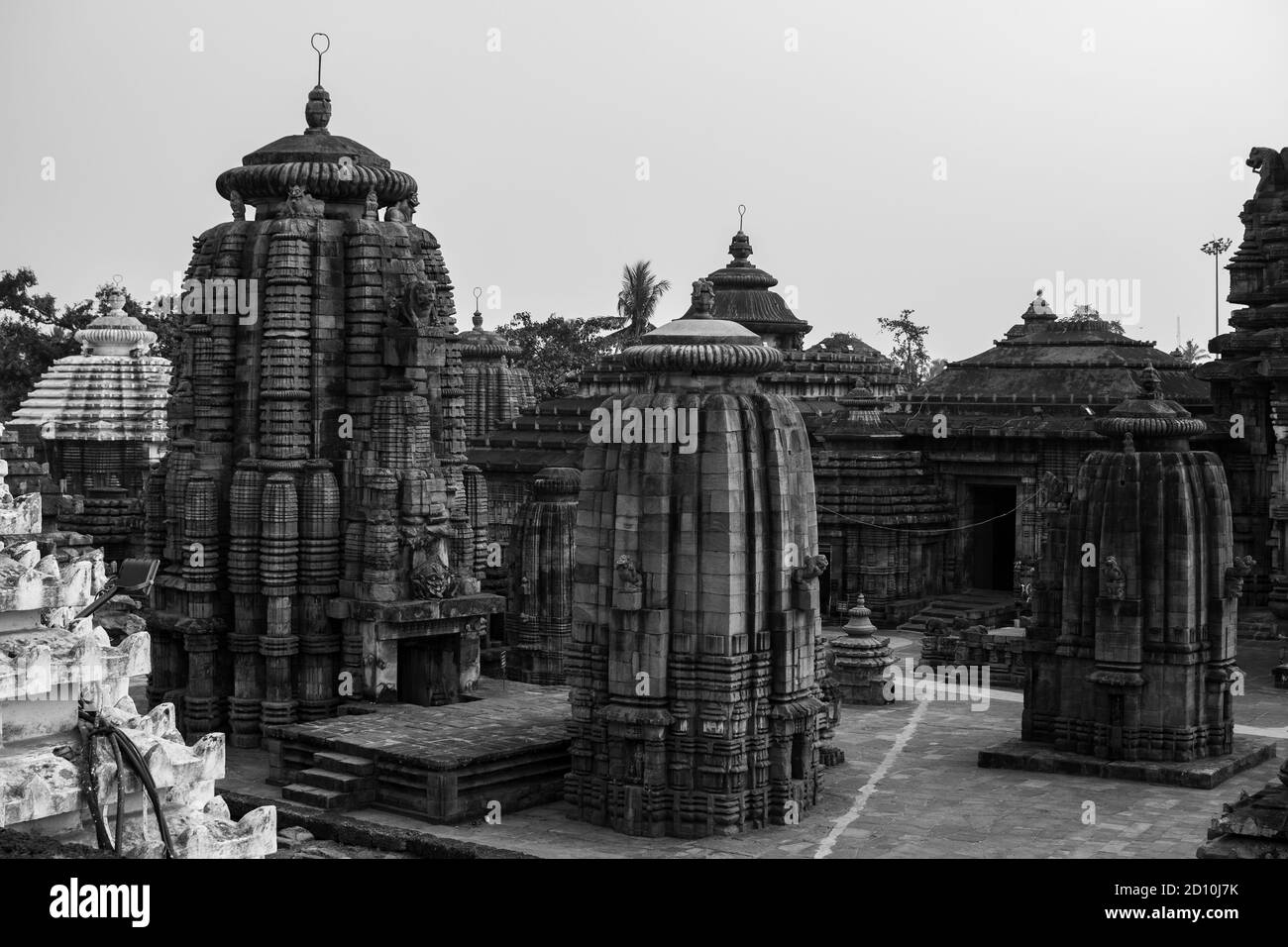 Bhubaneswar, Inde - 4 février 2020 : vue sur les structures en pierre et l'architecture du temple de Chitrkarini le 4 février 2020 à Bhubaneswar Banque D'Images