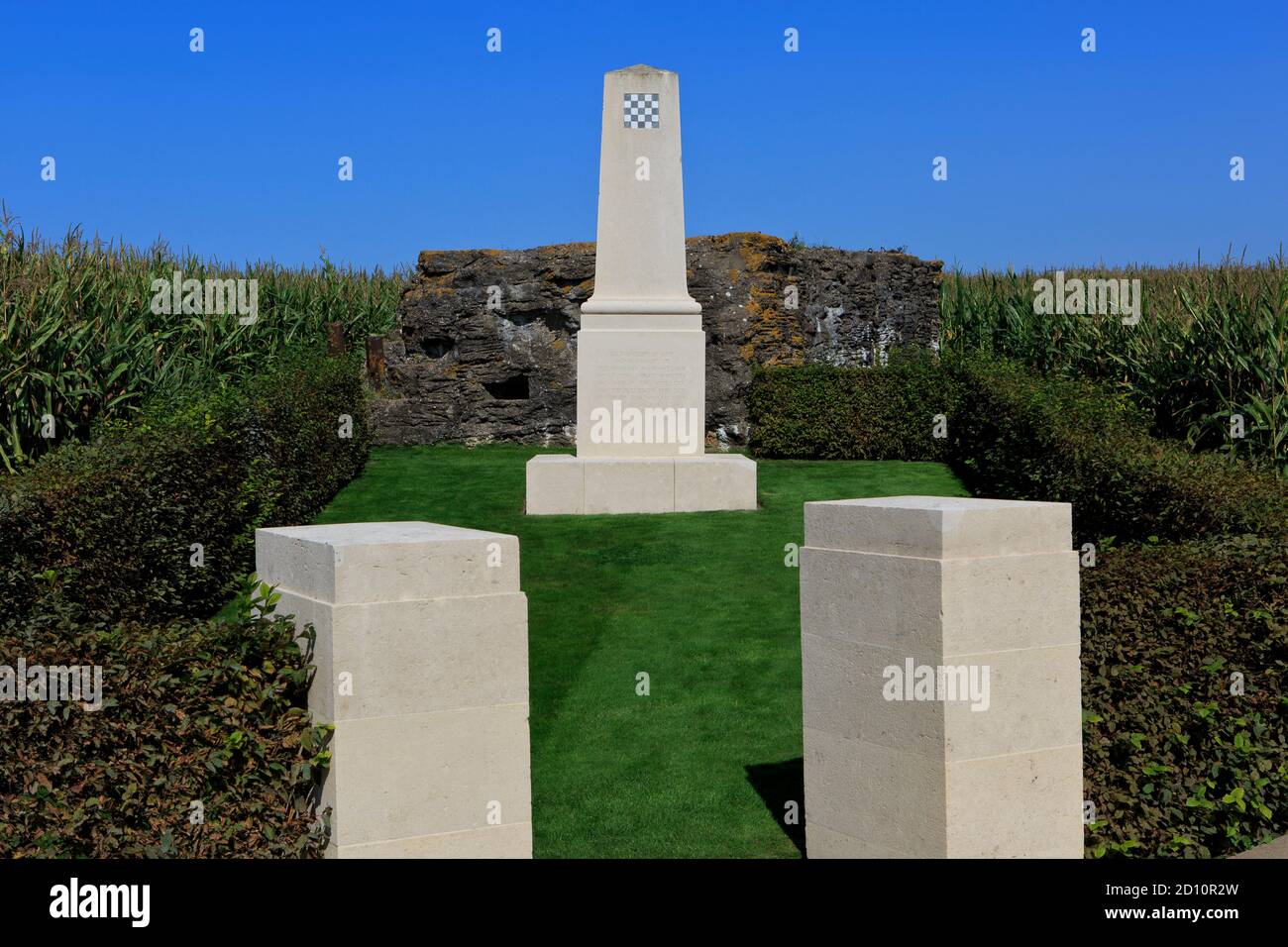 Le Mémorial de la première Guerre mondiale de la 34e division à Langemark-Poelkapelle, Belgique Banque D'Images