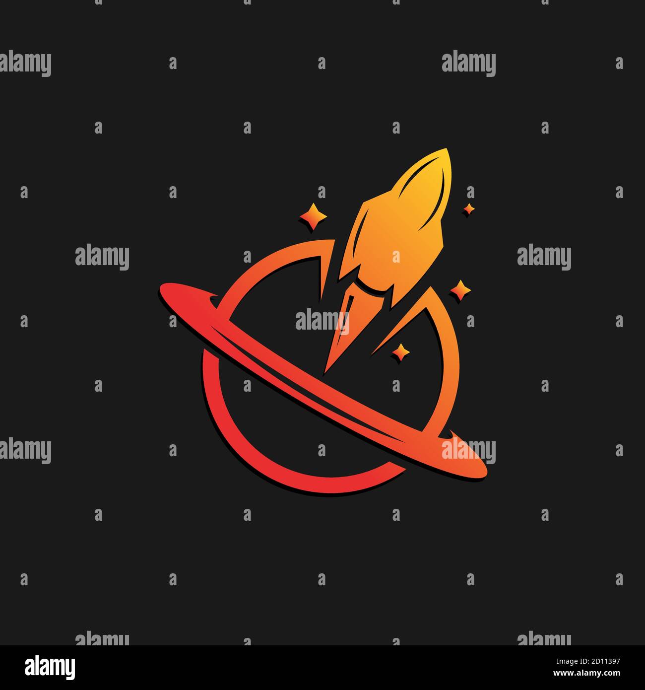 technologie rocket advance lancement du logo vectoriel Illustration de Vecteur
