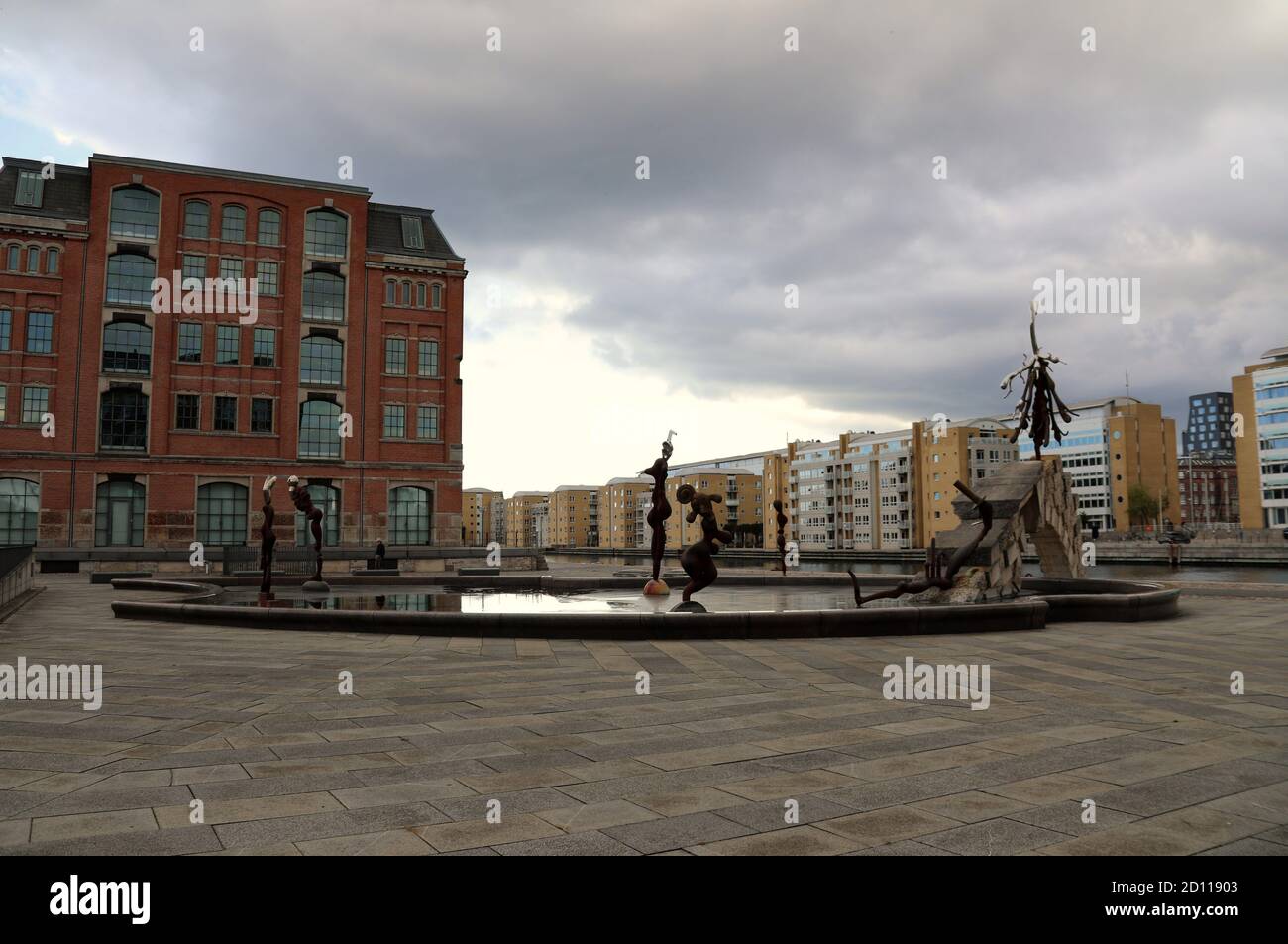 La sculpture du Paradis génétiquement modifié par Bjorn Norgaard à Copenhague Banque D'Images