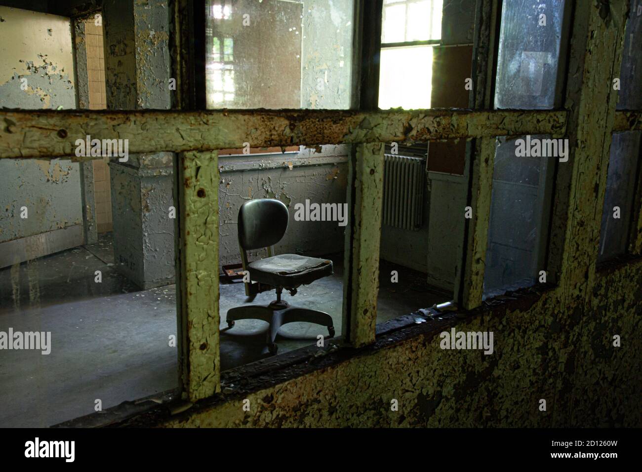The Haunted Pennhurst School, également connue sous le nom de Pennhurst Asylum, en raison de ses conditions déplorables, de manque de personnel et de surpeuplement Banque D'Images