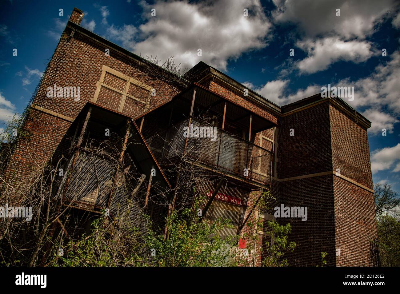 The Haunted Pennhurst School, également connue sous le nom de Pennhurst Asylum, en raison de ses conditions déplorables, de manque de personnel et de surpeuplement Banque D'Images