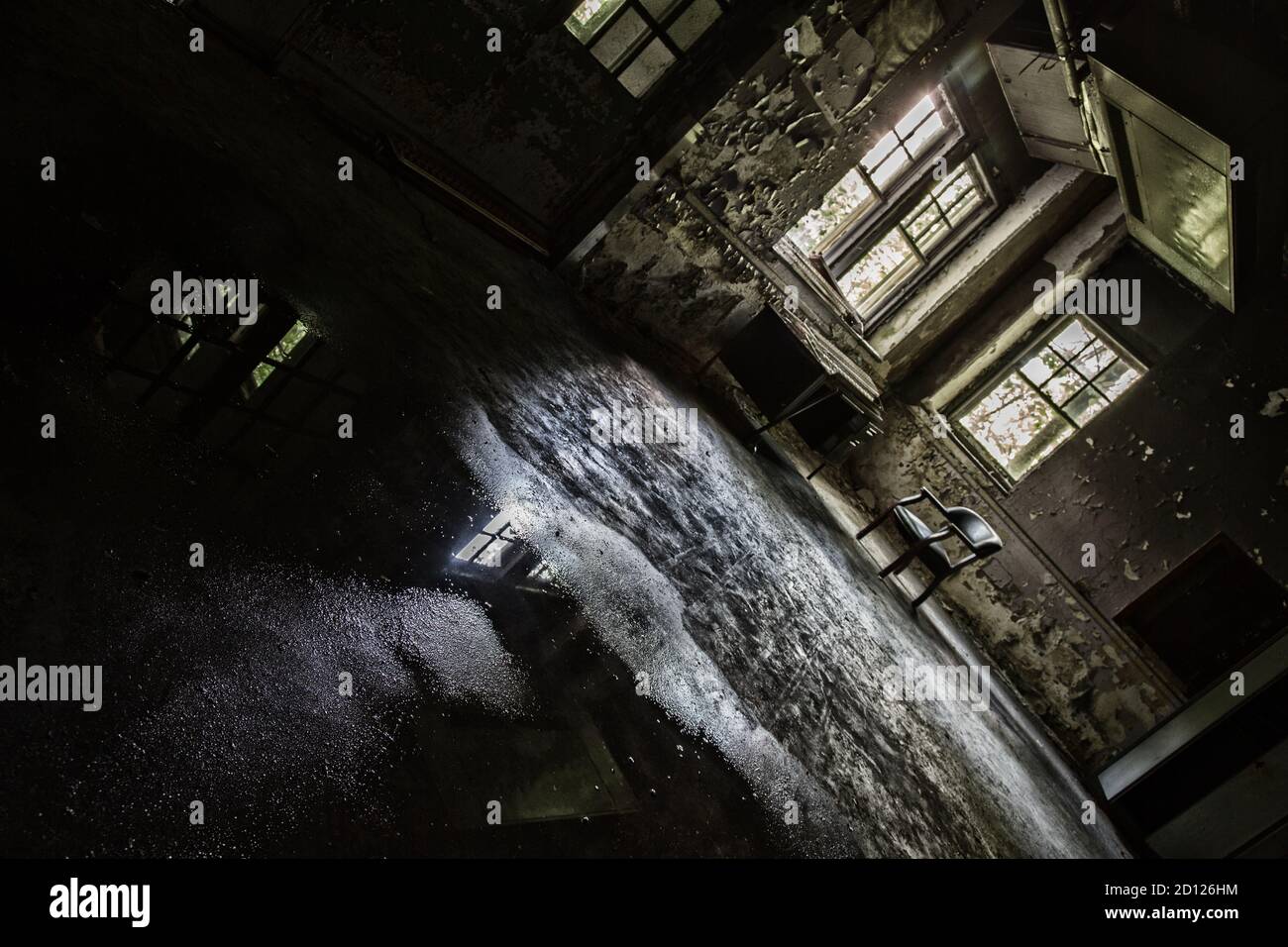 The Haunted Pennhurst School, également connue sous le nom de Pennhurst Asylum, en raison de ses conditions déplorables, de manque de personnel et de surpeuplement Banque D'Images