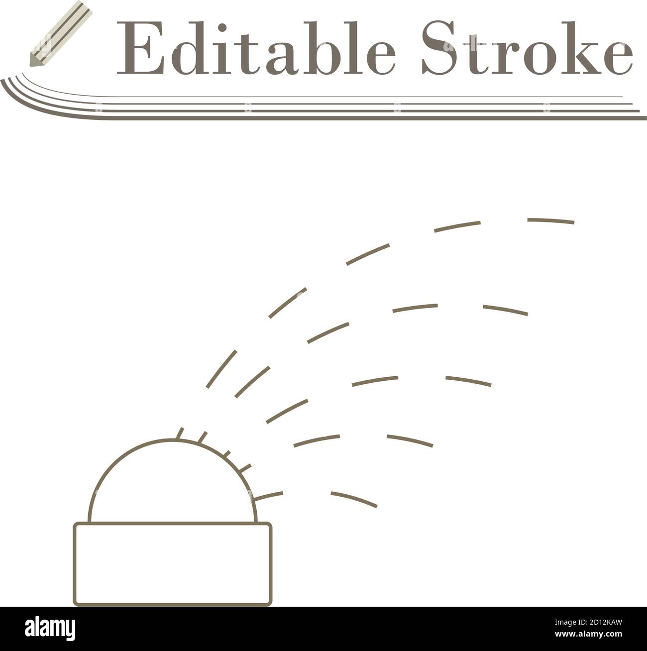 Icône d'arrosage automatique. Dessin simple de contour modifiable. Illustration vectorielle. Illustration de Vecteur