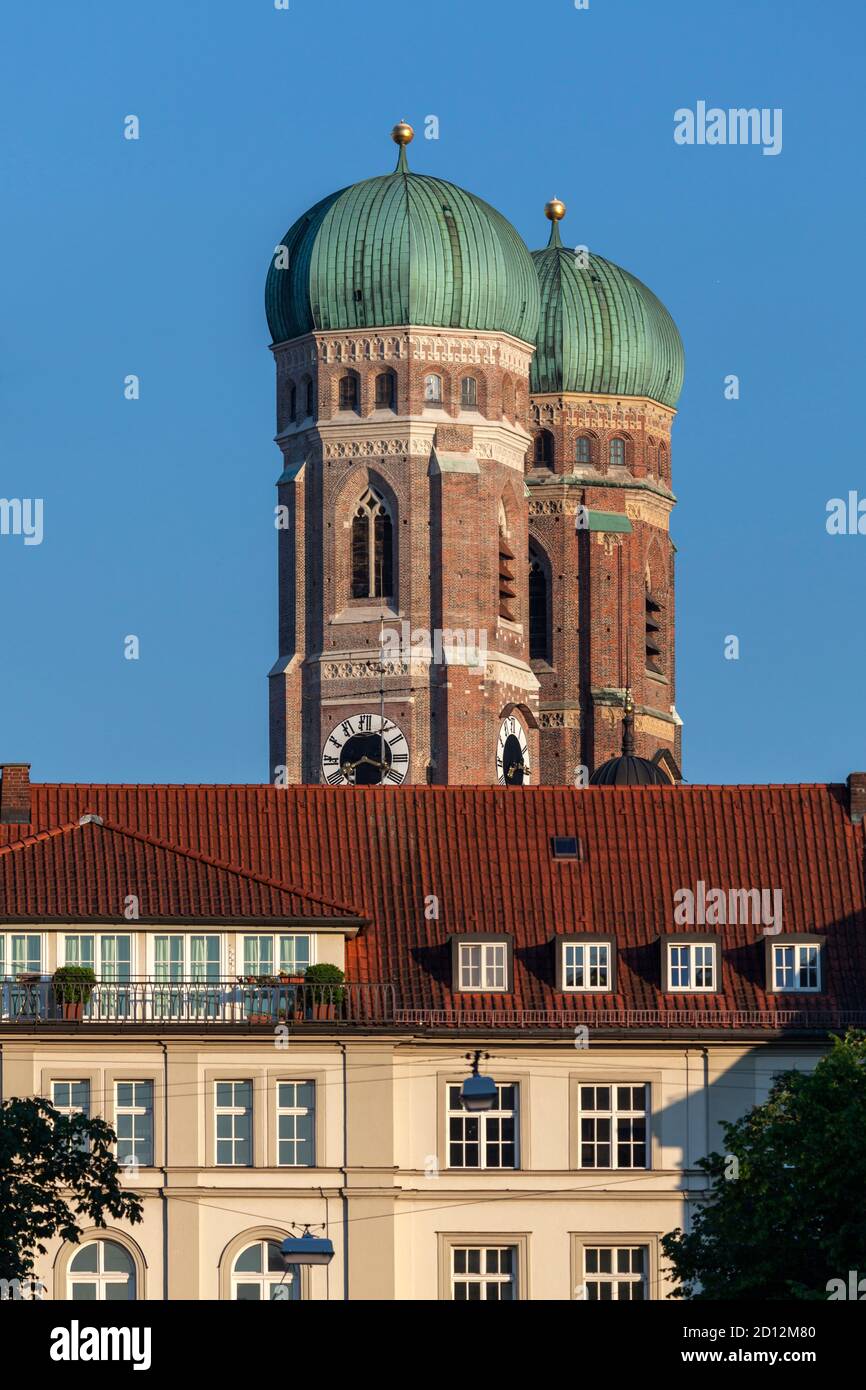 Géographie / Voyage, Allemagne, Bavière, Munich, Frauenkirche (église notre-Dame) dans le centre-ville, ancien, droits-supplémentaires-habilitation-Info-non-disponible Banque D'Images