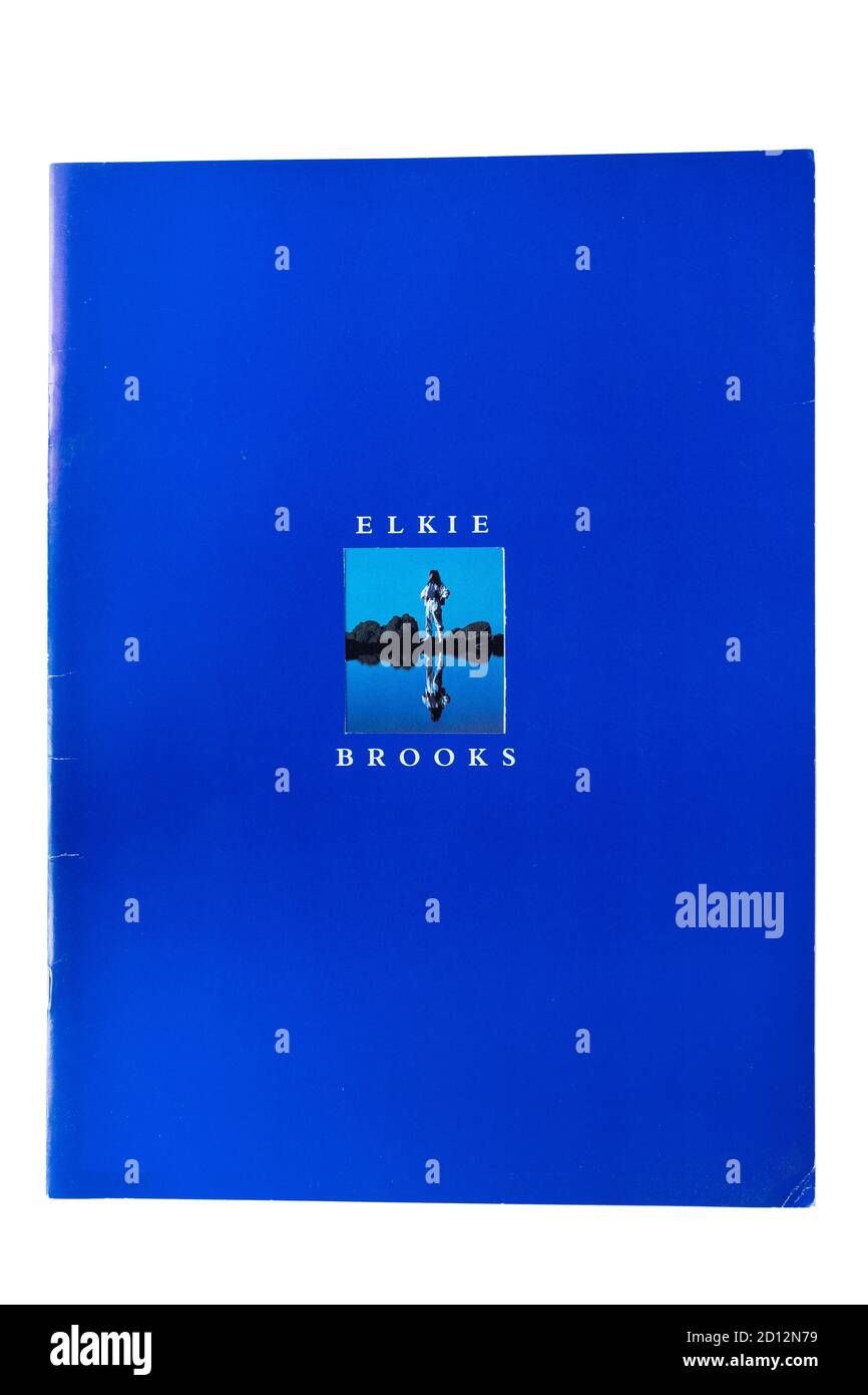 Elkie Brooks, chanteuse anglaise, programme officiel de tournée des souvenirs Banque D'Images