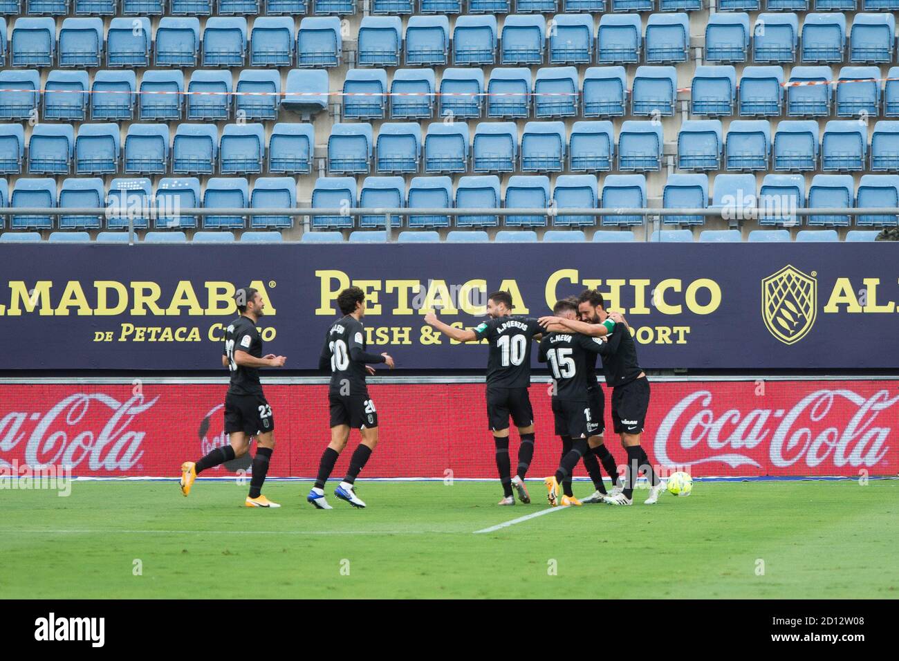 German Sanchez de Grenade célèbre après son but avec ses coéquipiers Pendant le championnat d'Espagne la Liga football match entre Cadix Club Futbol an Banque D'Images