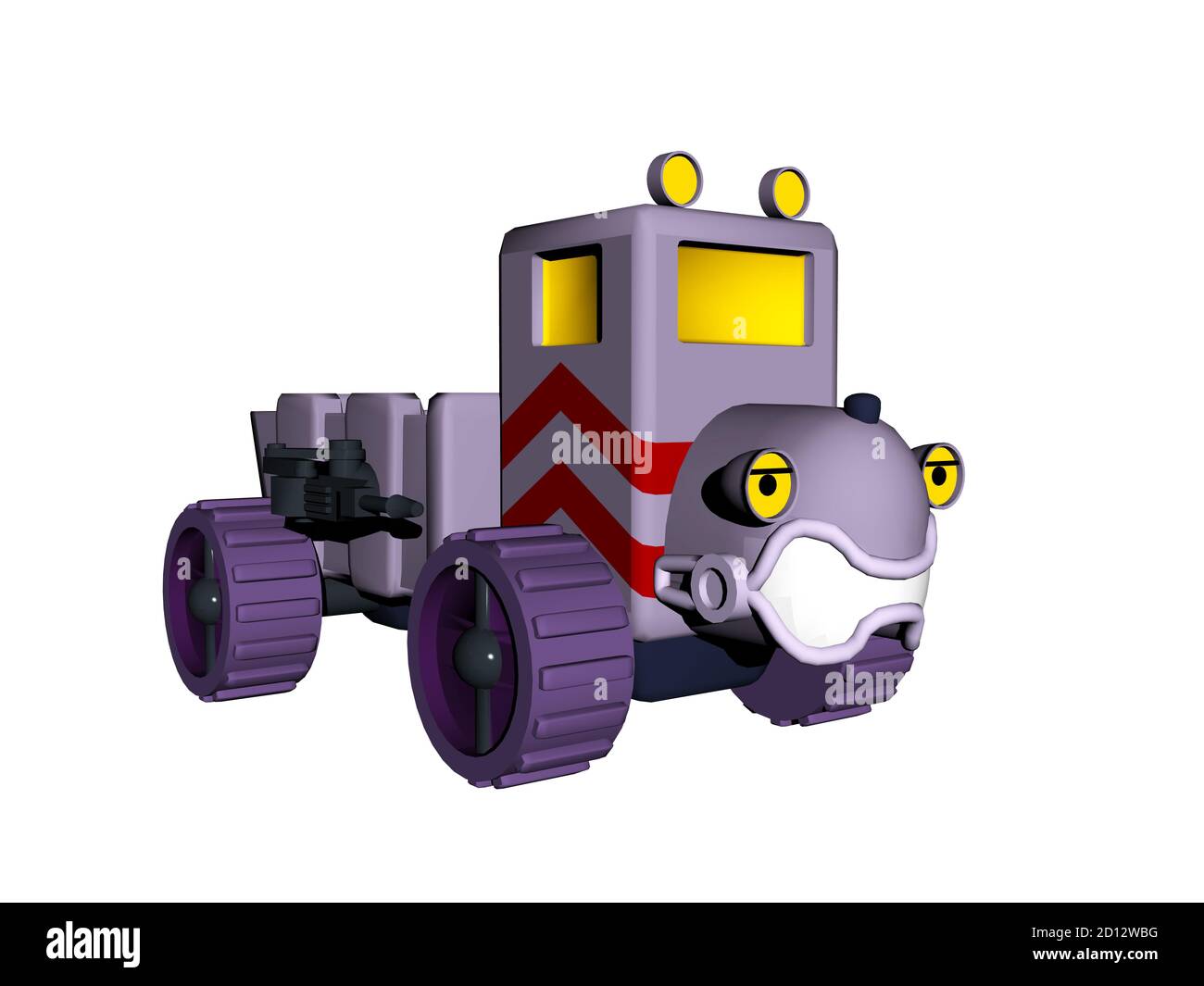 véhicule-jouet peint de couleurs vives avec grandes roues Banque D'Images