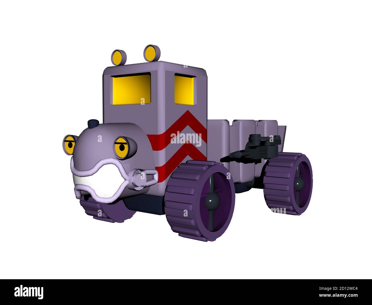 véhicule-jouet peint de couleurs vives avec grandes roues Banque D'Images