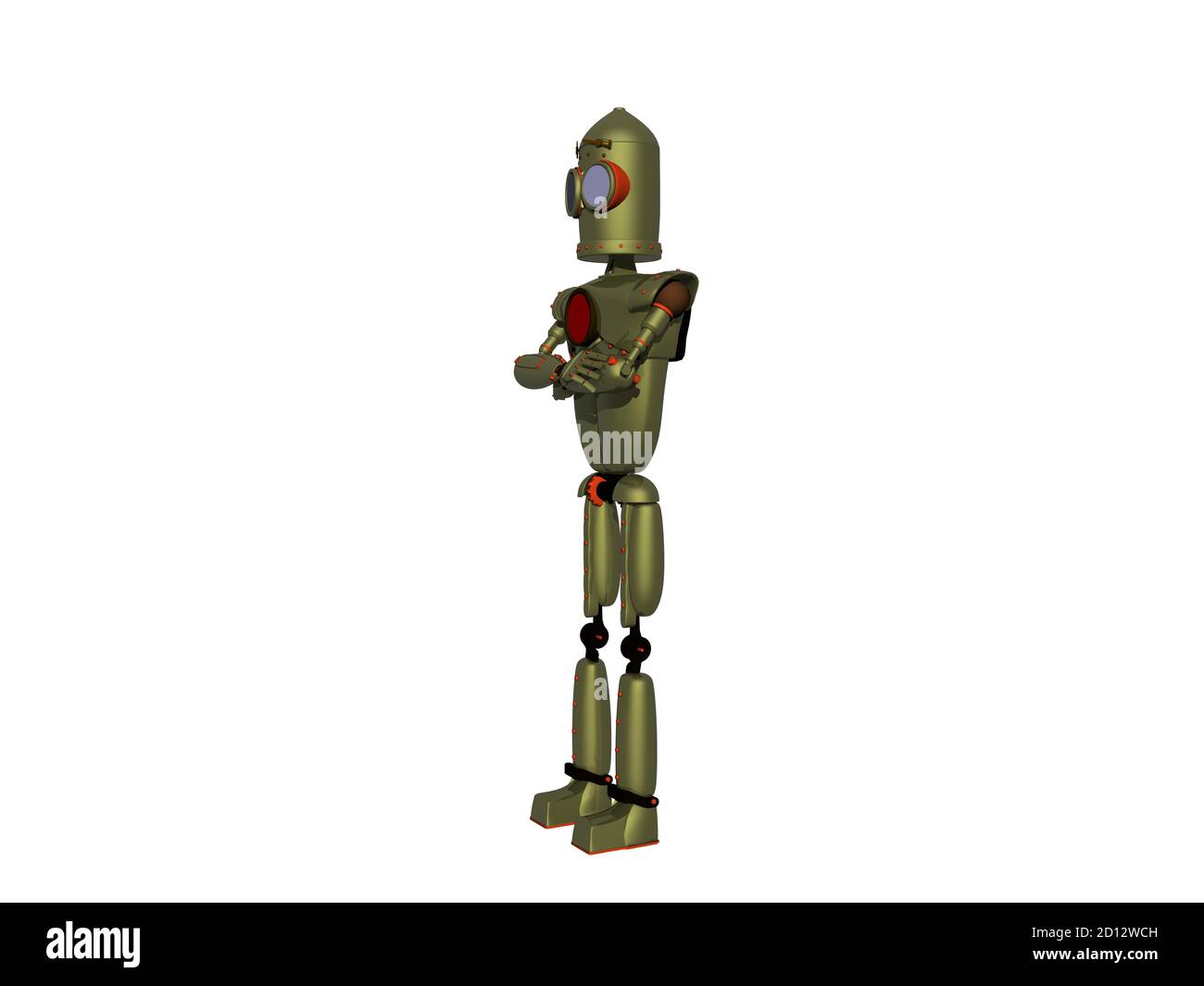 robot de dessin animé en acier humanoïde Banque D'Images robot de dessin animé en acier humanoïde Banque D'Images