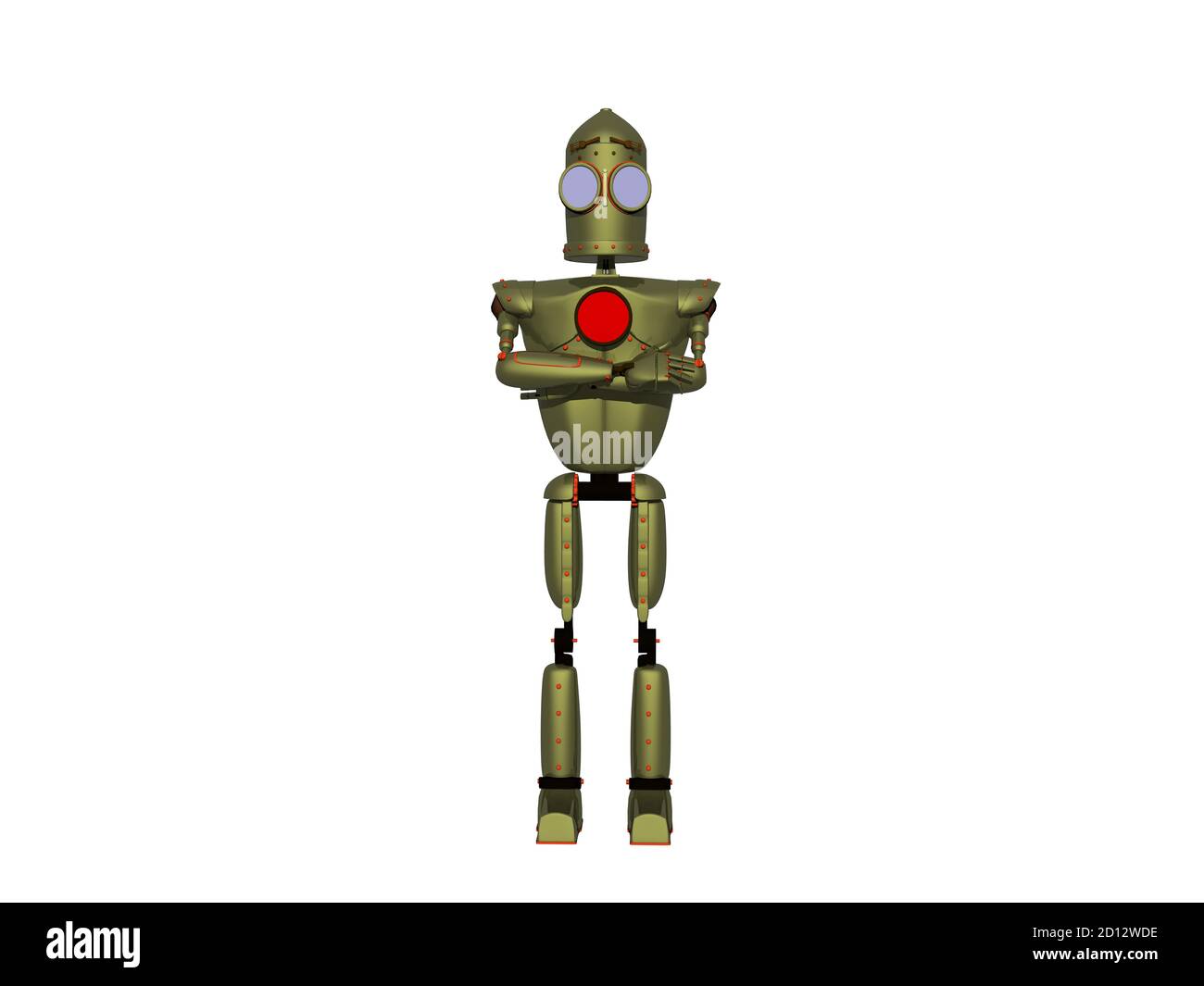 robot de dessin animé en acier humanoïde Banque D'Images robot de dessin animé en acier humanoïde Banque D'Images