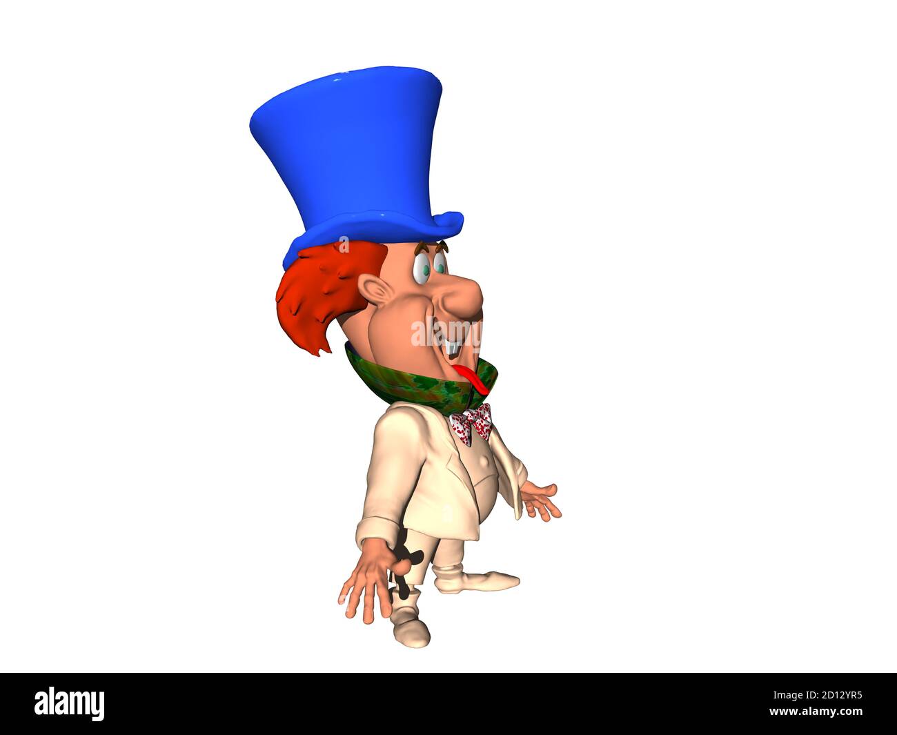 petit homme de dessin animé avec chapeau bleu Photo Stock - Alamy