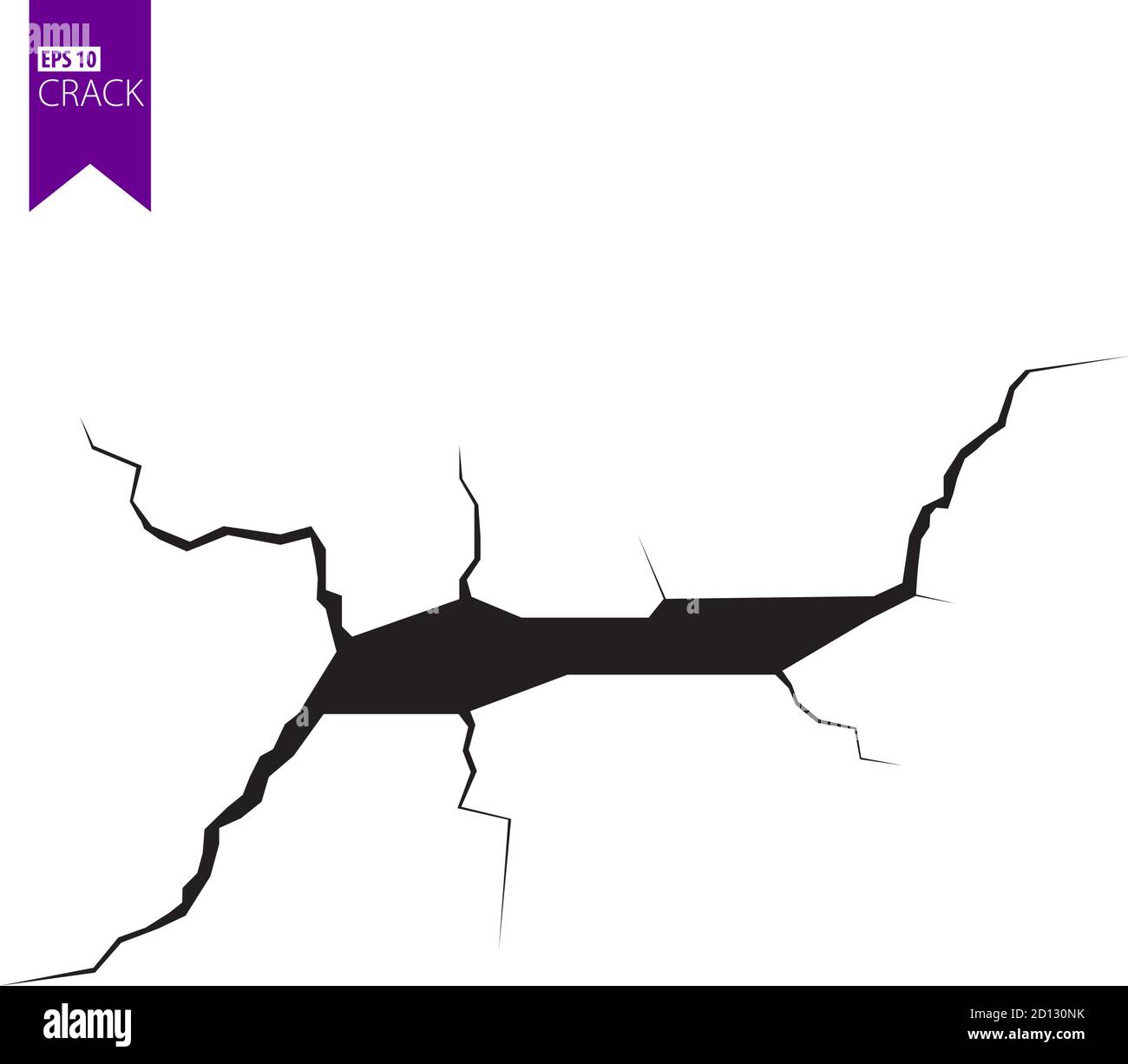 Fissures de masse. Tremblement de terre et fissures de terre, effet de trou, craquelure et texture de mur endommagée. Les illustrations vectorielles peuvent être utilisées pour les sujets tremblement de terre, accident, destruction Illustration de Vecteur