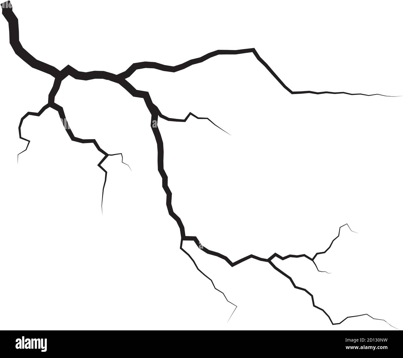 Fissures de masse. Tremblement de terre et fissures de terre, effet de trou, craquelure et texture de mur endommagée. Les illustrations vectorielles peuvent être utilisées pour les sujets tremblement de terre, accident, destruction Illustration de Vecteur