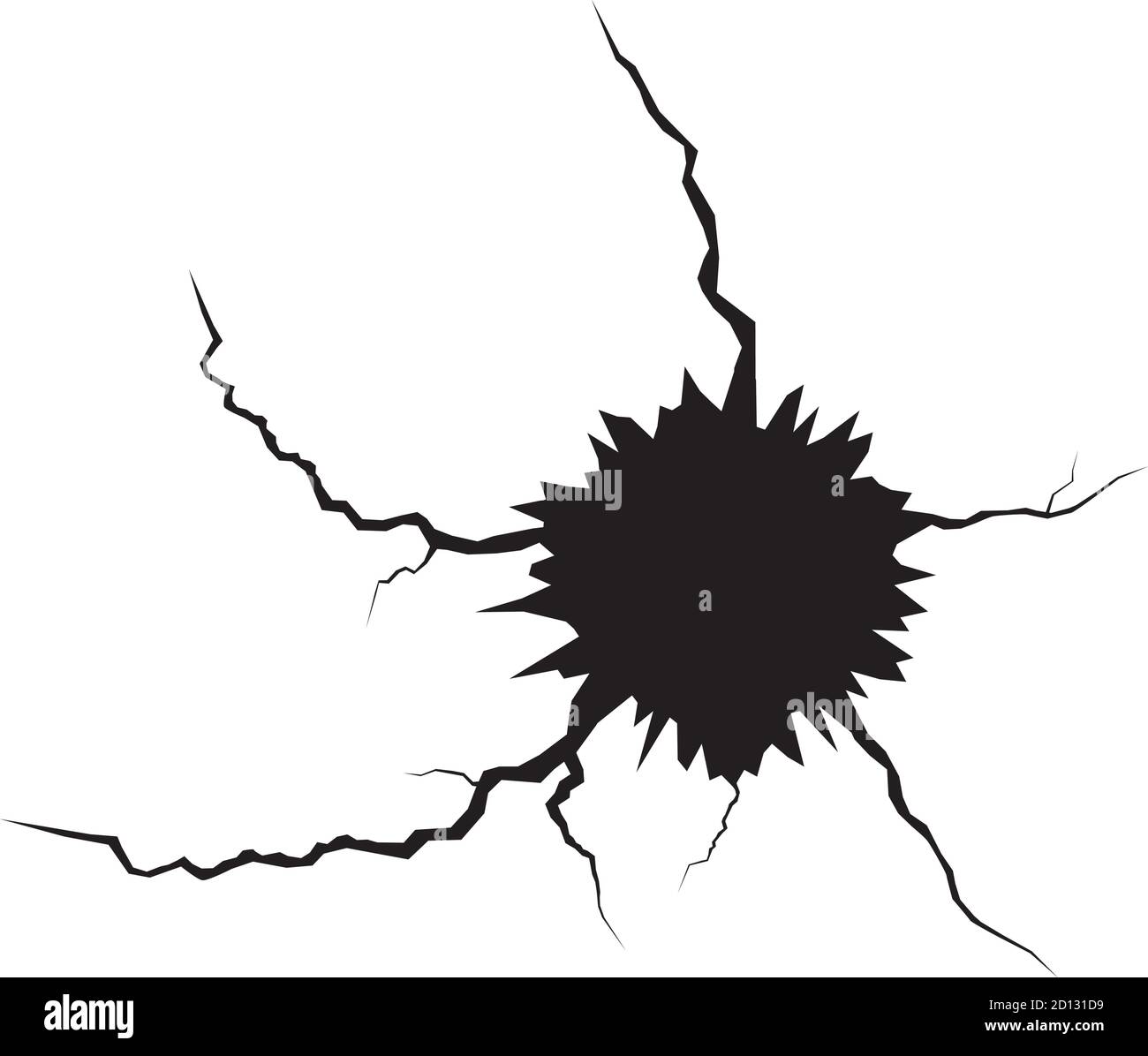 Fissures de masse. Tremblement de terre et fissures de terre, effet de trou, craquelure et texture de mur endommagée. Les illustrations vectorielles peuvent être utilisées pour les sujets tremblement de terre, accident, destruction Illustration de Vecteur