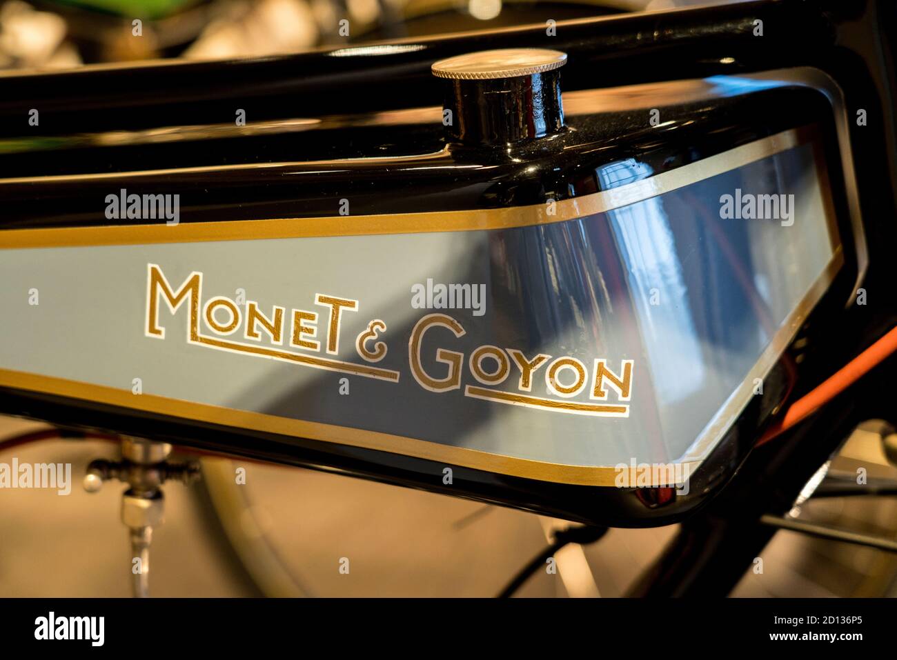 Logo de Monet-Goyon, fabricant français de motos, 1922, PS.SPEICHER Museum, Einbeck, Basse-Saxe, Allemagne, Europe Banque D'Images