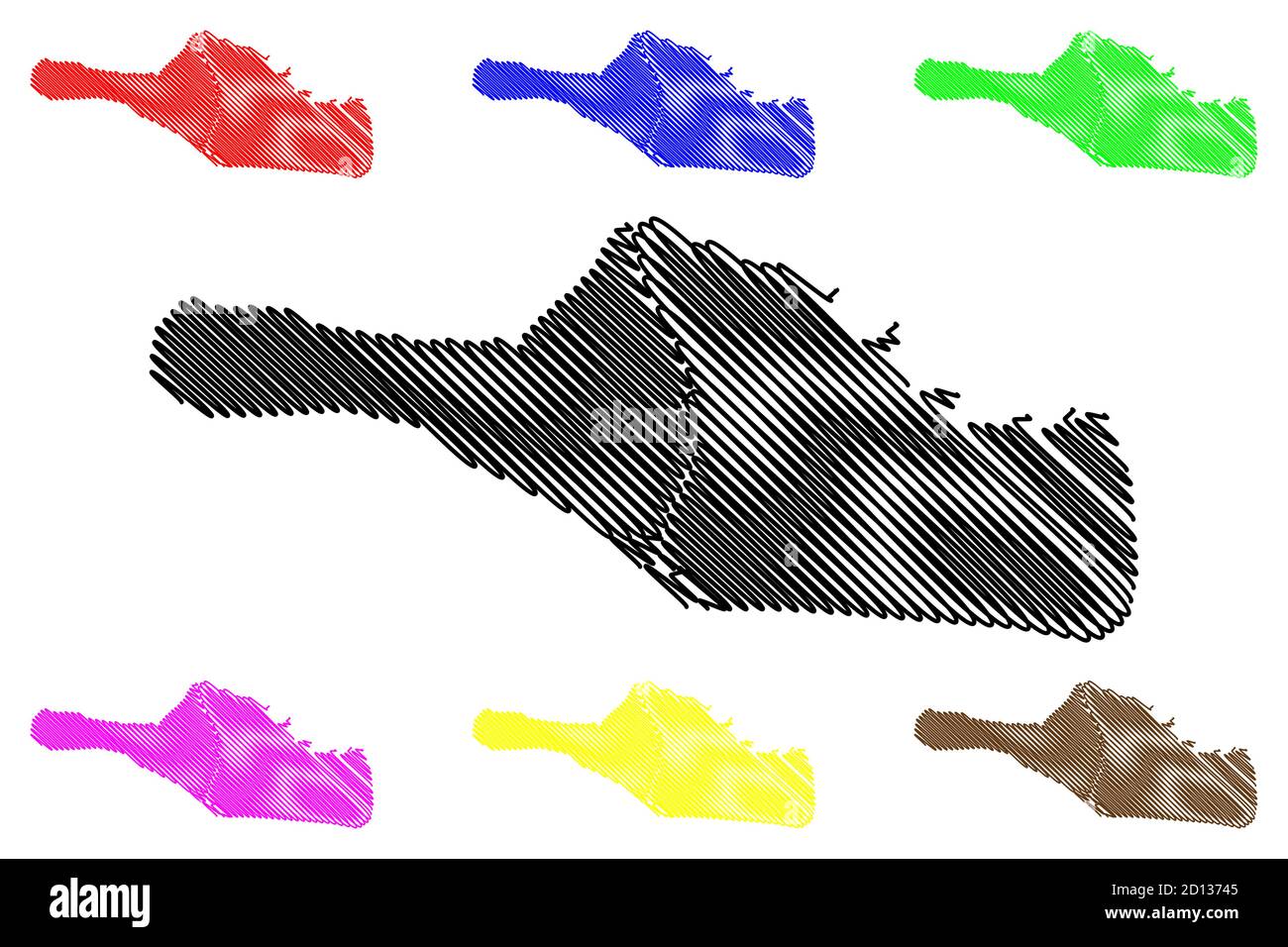 Carrefour City (République d'Haïti, île Hispaniola, département Ouest) carte illustration vectorielle, croquis de la ville de Carrefour carte Illustration de Vecteur