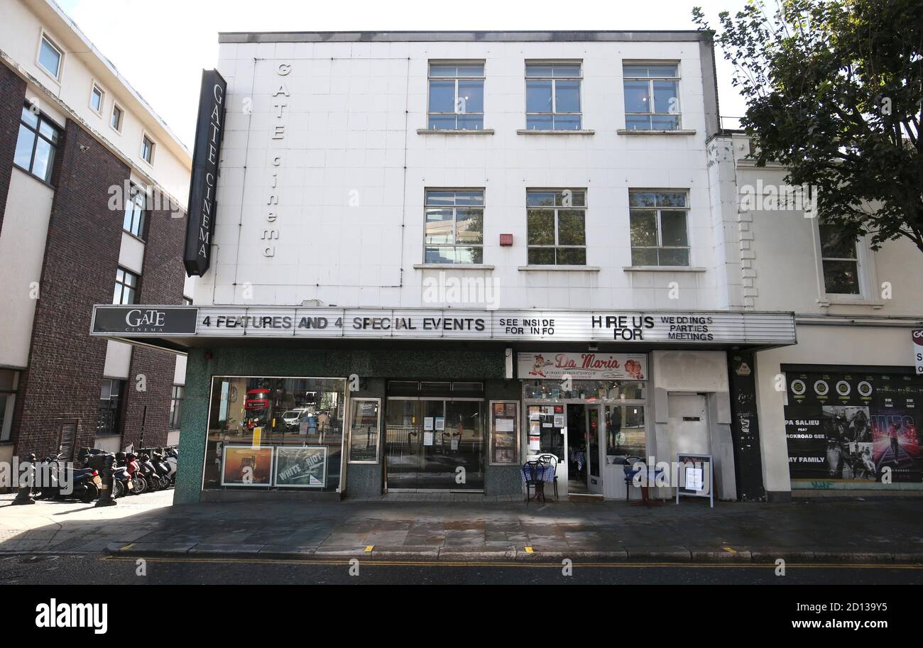 The Gate Cinema à Notting Hill, Londres, l'un des cinémas Picturehouse qui fermera ses portes après que la chaîne Cineworld a confirmé son intention de fermer temporairement ses sites au Royaume-Uni et aux États-Unis après que les grands studios ont commencé à retarder leurs principales sorties de films pour attendre un meilleur public. Banque D'Images