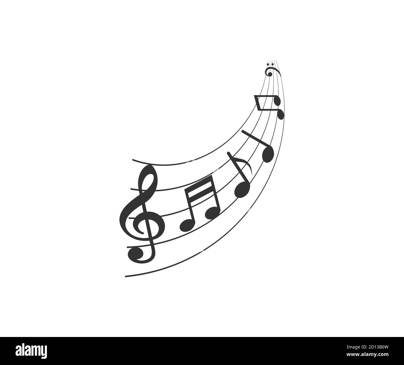 Icône Audio, note de musique, notes. Illustration vectorielle, conception plate. Illustration de Vecteur