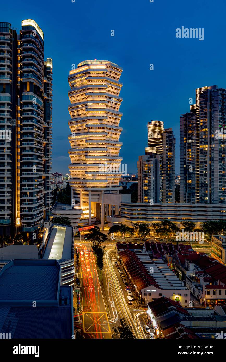 Paysage urbain de Singapour Banque D'Images