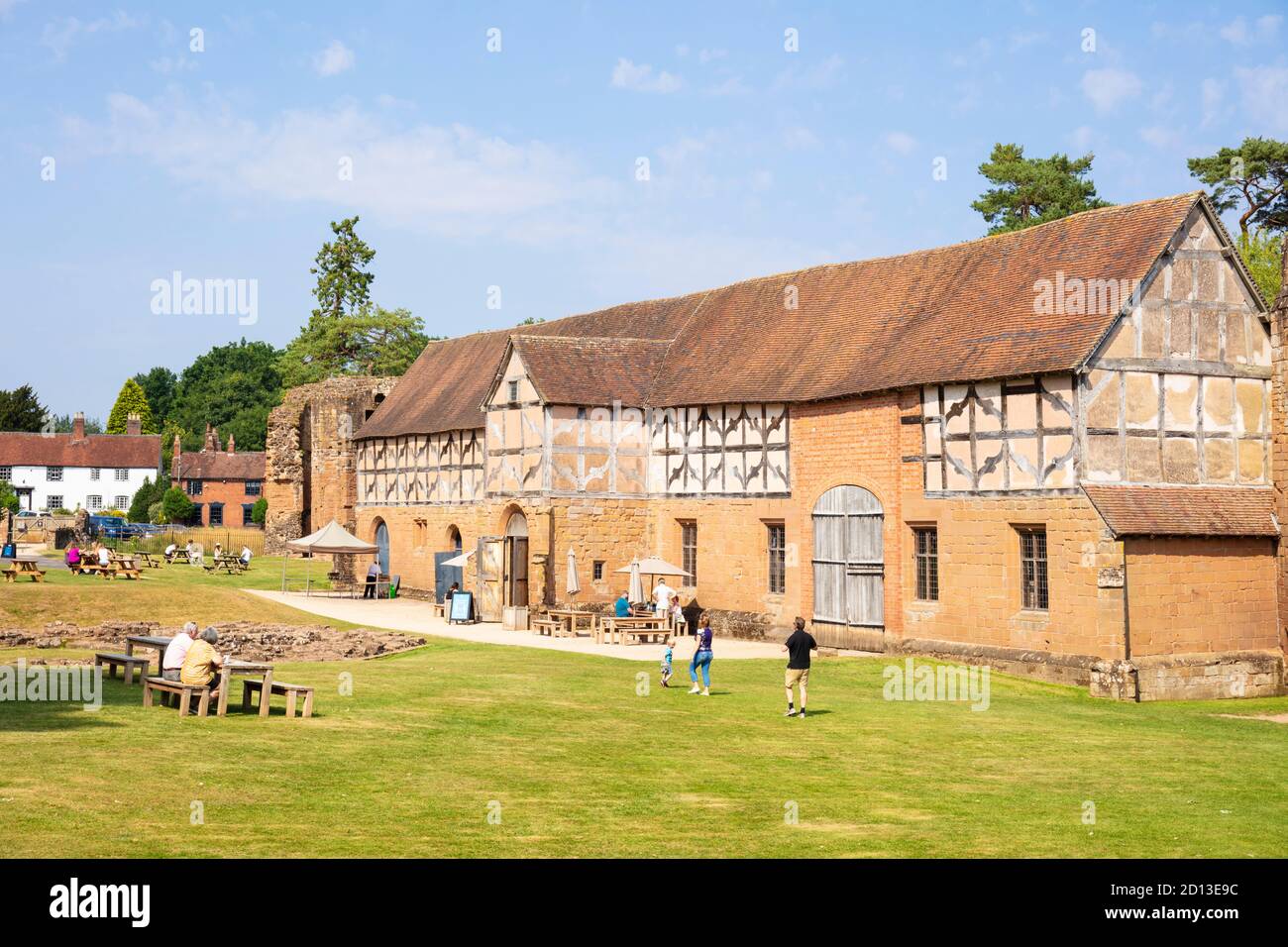 Salon de thé du château de Kenilworth Château de Kenilworth Parc du château de Kenilworth Warwickshire Angleterre royaume-uni gb Europe Banque D'Images