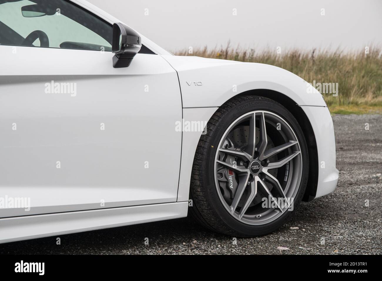 Audi R8 V10 plus pendant l'essai sur route de l'année. Banque D'Images
