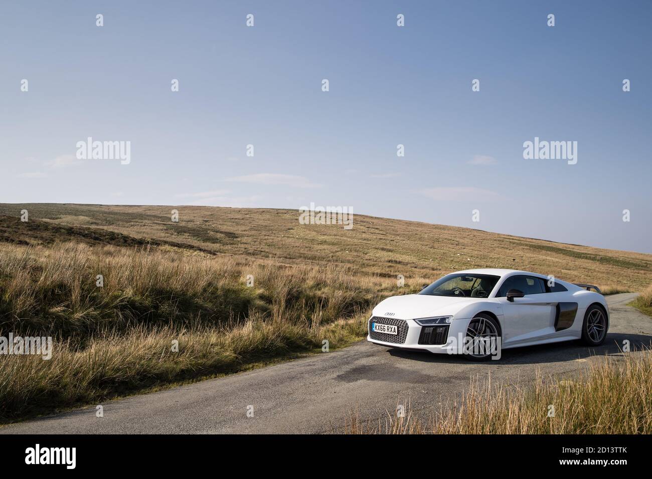 Audi R8 V10 plus pendant l'essai sur route de l'année. Banque D'Images