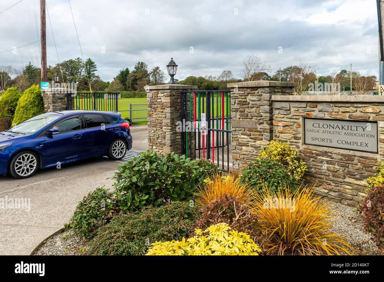 Clonakilty, West Cork, Irlande. 5 octobre 2020. Le siège social de GAA a annoncé cet après-midi que tous les présentoirs du club doivent être reportés jusqu'à nouvel ordre en raison des cas de hausse de COVID-19. Avec le NPHET conseiller au gouvernement de déplacer tout le pays vers les restrictions de niveau 5, un verrouillage virtuel, le GAA a suspendu les jeux de compétition et cinq finales de comté. C'est après que les fans de GAA ont été vus célébrer après que Blackrock a gagné le Cork Senior Hurling Championships hier. Clonakilty GAA Club a été fermé aujourd'hui, mais la salle de gym est restée ouverte. Crédit : AG News/Alay Live News Banque D'Images