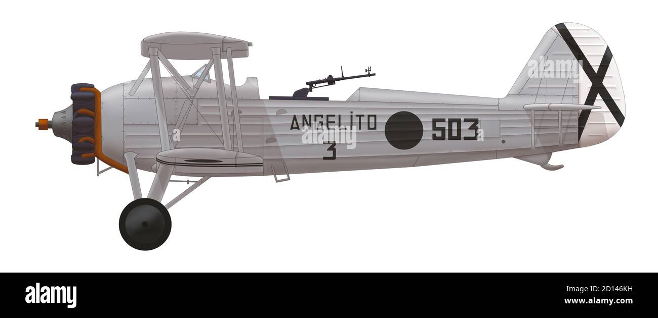Heinkel He 50G (Angelito 3, 503) utilisé par la Legion Condor, automne 1936 Banque D'Images