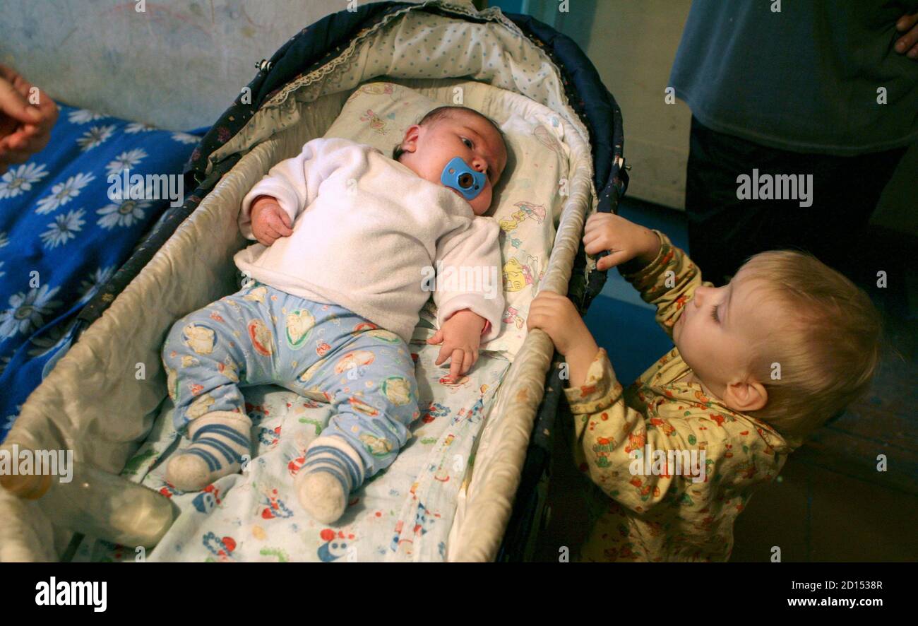Nadia Khalina Possibly The World S Fattest Baby Lies In A Pram With Her Mother Tatyana L Father Viktor R And Her Siblings In Their Apartment In The Siberian City Of Aleisk October